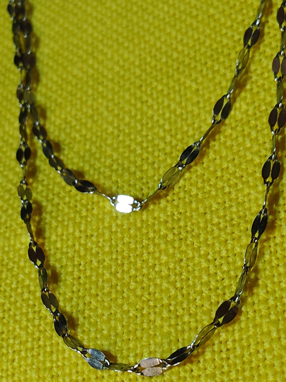 SHINY HAND POLISHED ITALIAN STERLING SILVER-TWISTED LINK NECKLACE FOR WOMEN.20"